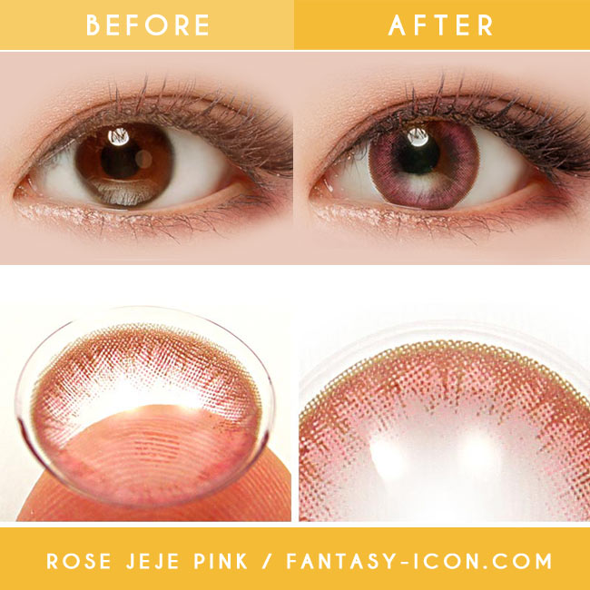 Colored Contacts Rose Jeje Pink - Circle Lenses 3