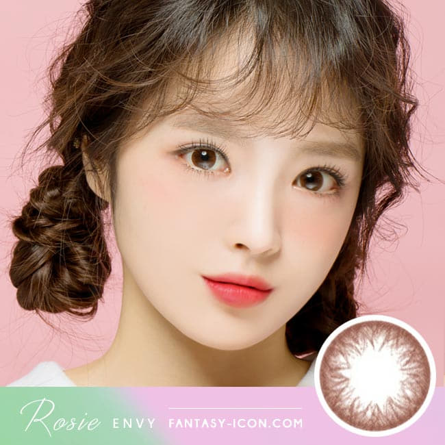 Chocolate Brown Colored Contacts - Rosie Envy Model