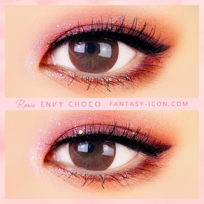 Chocolate Brown Colored Contacts - Rosie Envy - Eyes