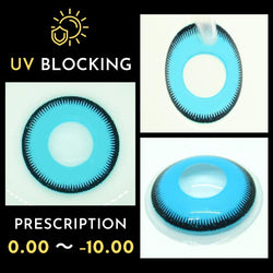 Saw Blue Contacts Halloween Lenses | UV Blocking Prescription