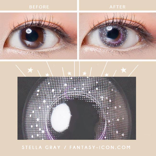  Colored Contacts Milky Stella Grey - Circle Lenses 4