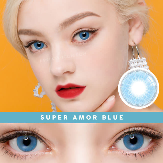 Blue Contacts Super Amor | UV Blocking Sapphire Blue Colored Contacts