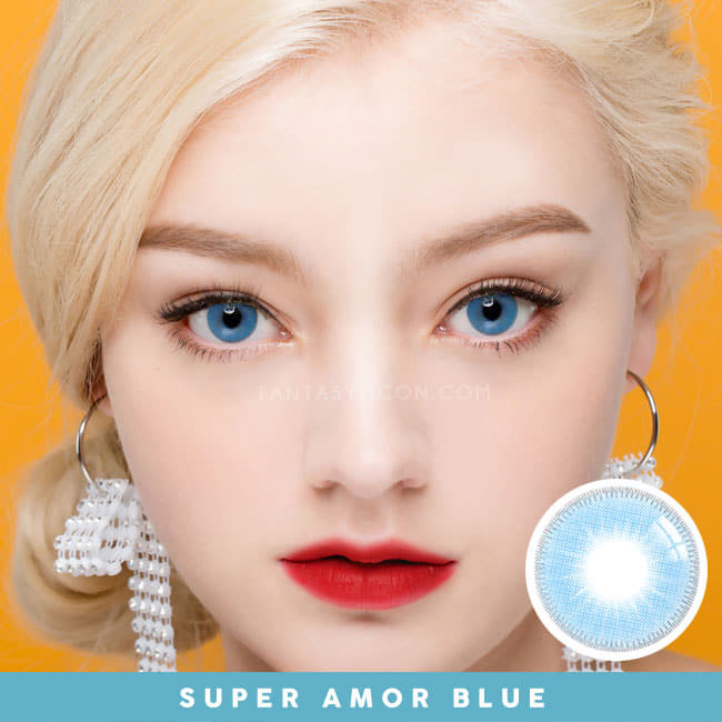 Blue contact lenses Super Amor | UV Blocking Sapphire Blue color lens
