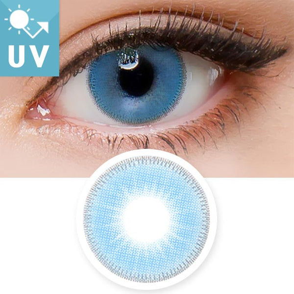Super Amor Blue Contacts | UV Blocking Sapphire Blue lens