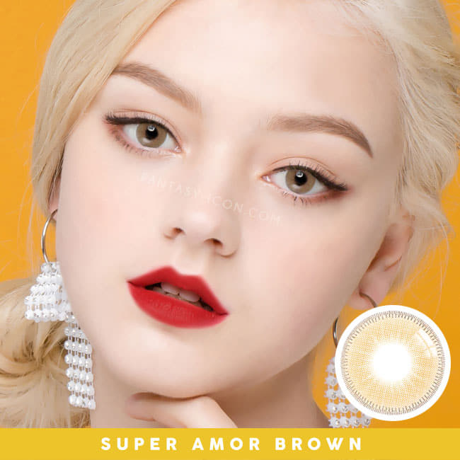 Super Amor Brown contact lenses | UV Blocking color lens