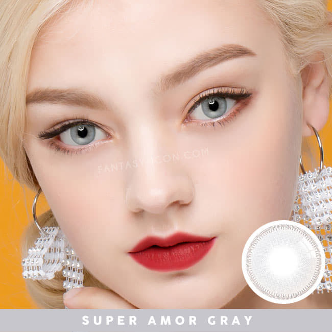 Grey Contacts Super Amor UV Blocking Gray Colored Contacts