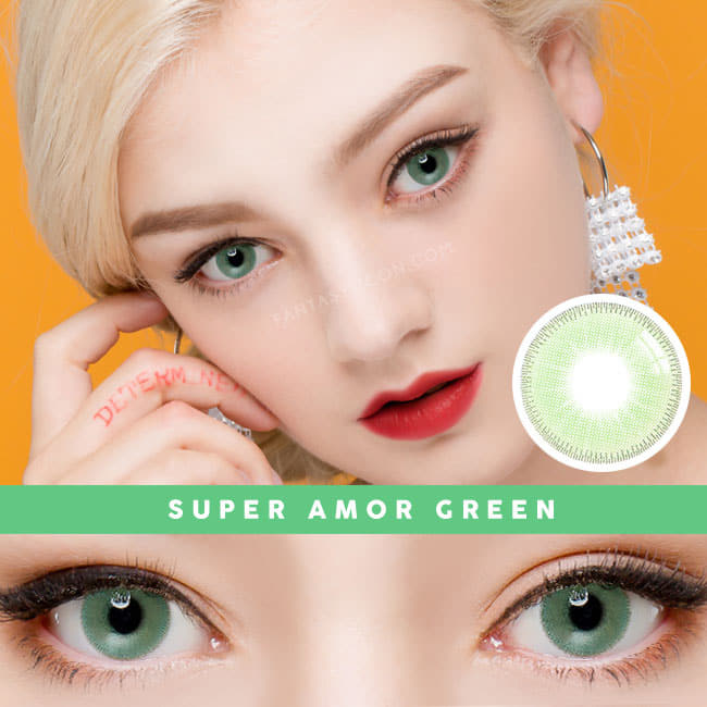 Green Contacts Super Amor | UV Blocking Khaki Green Colored Contacts