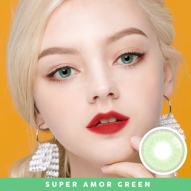 Green colored contact lenses Super Amor | UV Blocking Khaki Green color