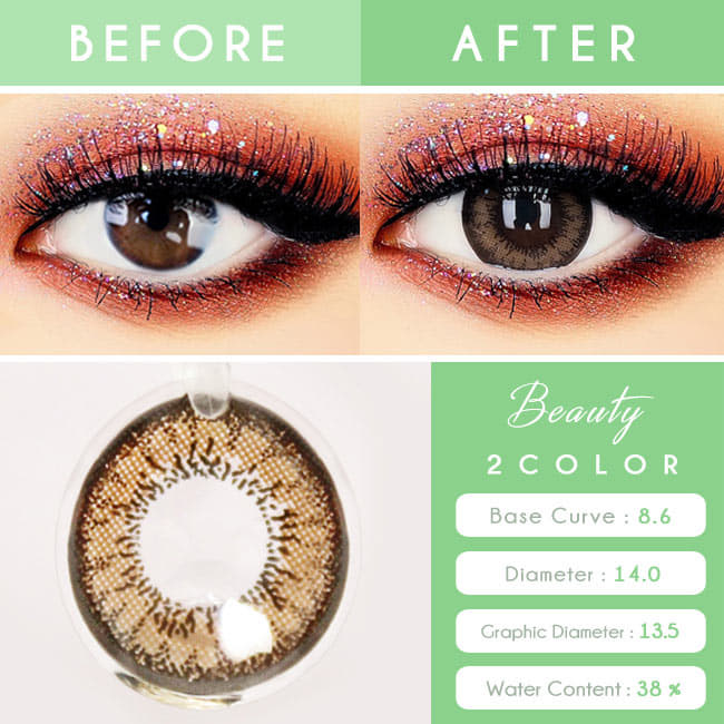 Beauty 2 Color Brown Colored Contacts For Astigmatism - Toric Lens eyes