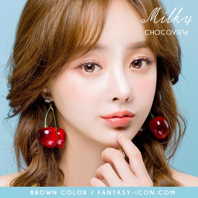 Brown Toric Colored Contacts for Astigmatism - Milky Chocoview 4