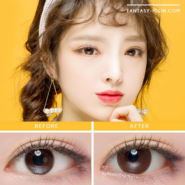 Toric Colored Contacts for Astigmatism - Milky Dali Brown Black 3