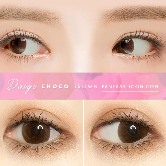 Daisy Chocolate Brown Toric Lens Colored Contacts For Astigmatism eyes model