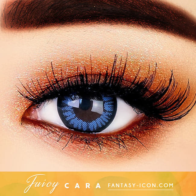  Juicy Cara Blue Colored Contacts For Astigmatism eyes detail