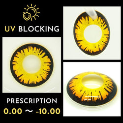 Twilight Bella Orange Yellow Contacts Halloween Lenses | UV Blocking Prescription