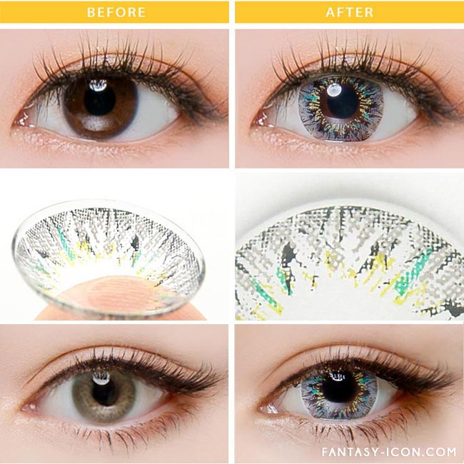 Colored Contacts Villea Blush Grey - Circle Lenses 3