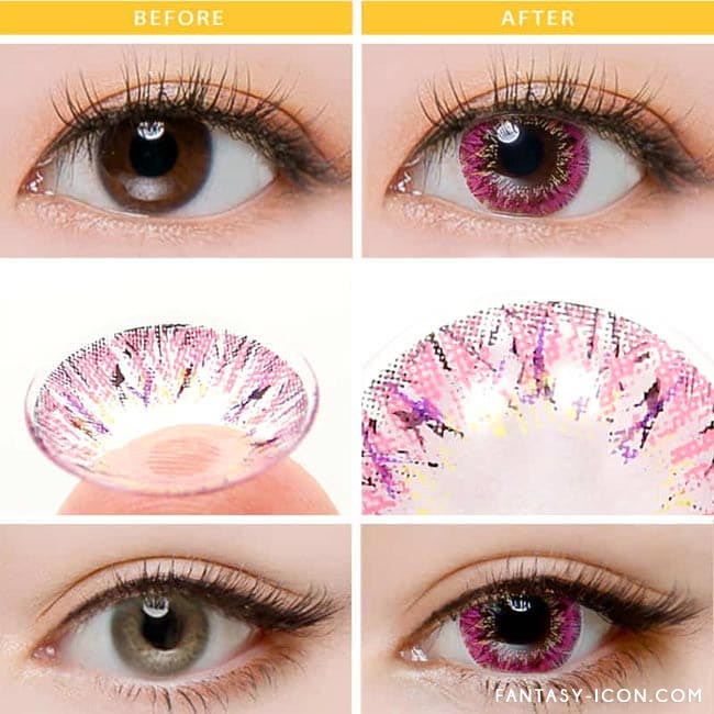 Colored Contacts Villea Blush Pink - Circle Lenses 3
