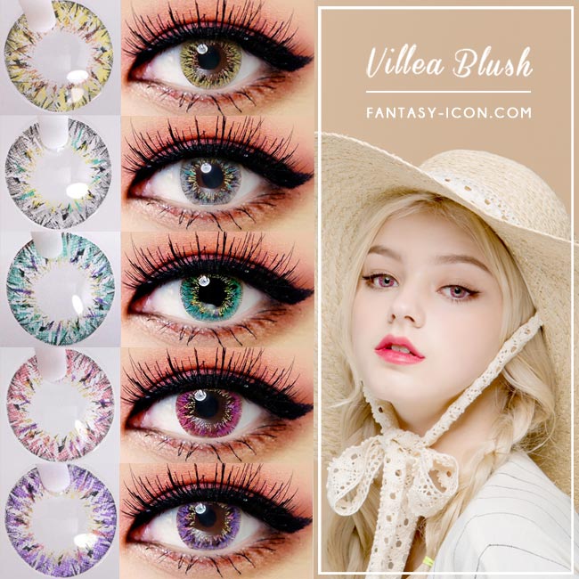 Colored Contacts Villea Blush Pink - Circle Lenses 4