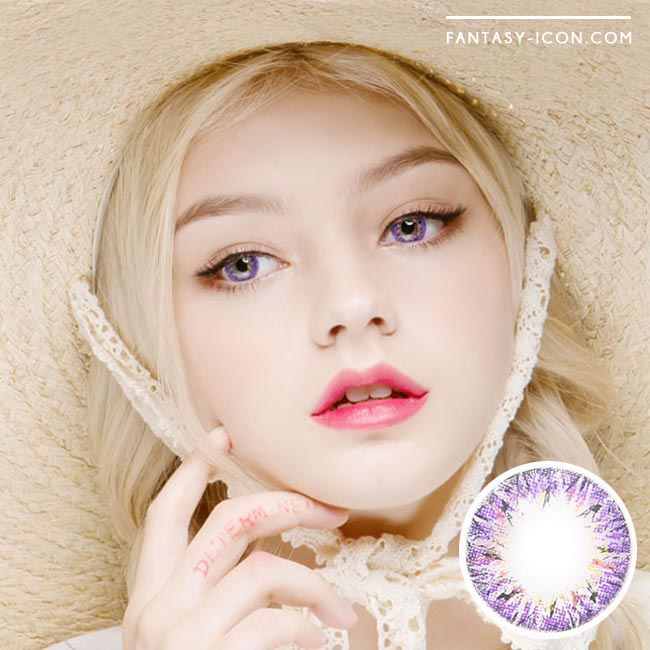 Colored contacts for Hyperopia Villea Blush Violet 1