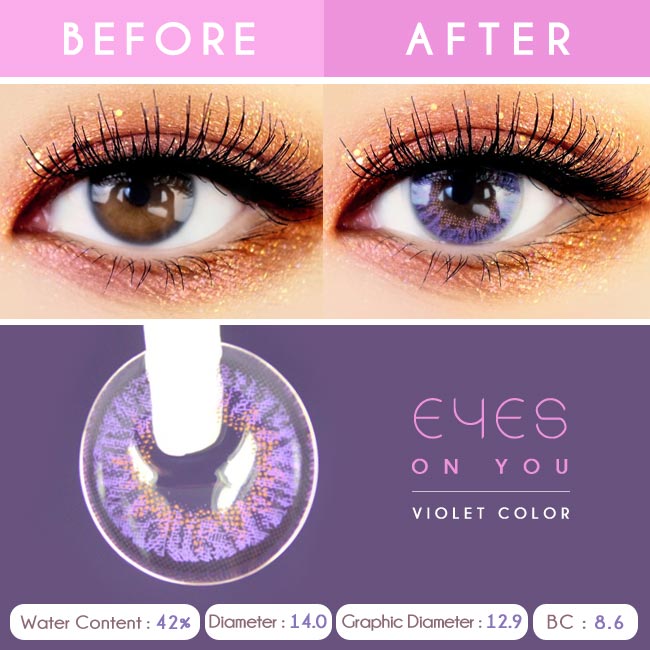 Violet Colored Contacts - Purple Eyes on You - Detail