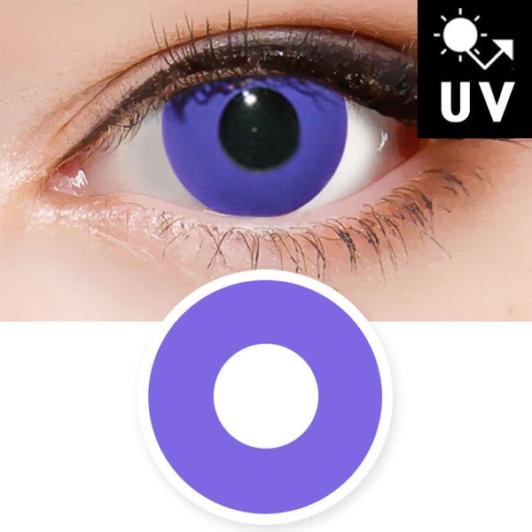 Halloween Purple Contacts Cosplay Solid Violet Lenses Prescription UV Blocking