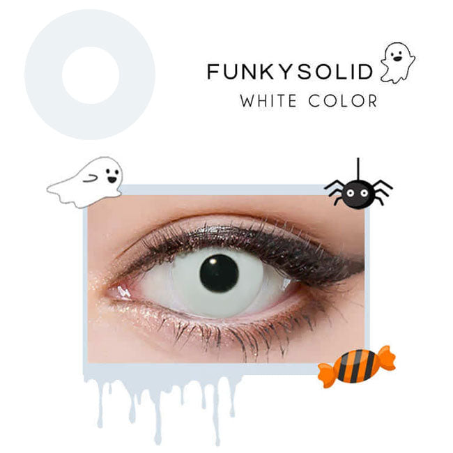 White Contacts Cosplay Solid Lenses