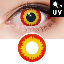 Wild Fire Yellow Red Contacts Halloween Lenses UV Blocking Prescription cosplay