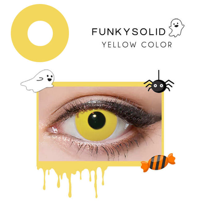 Yellow Contacts Cosplay Solid Lenses