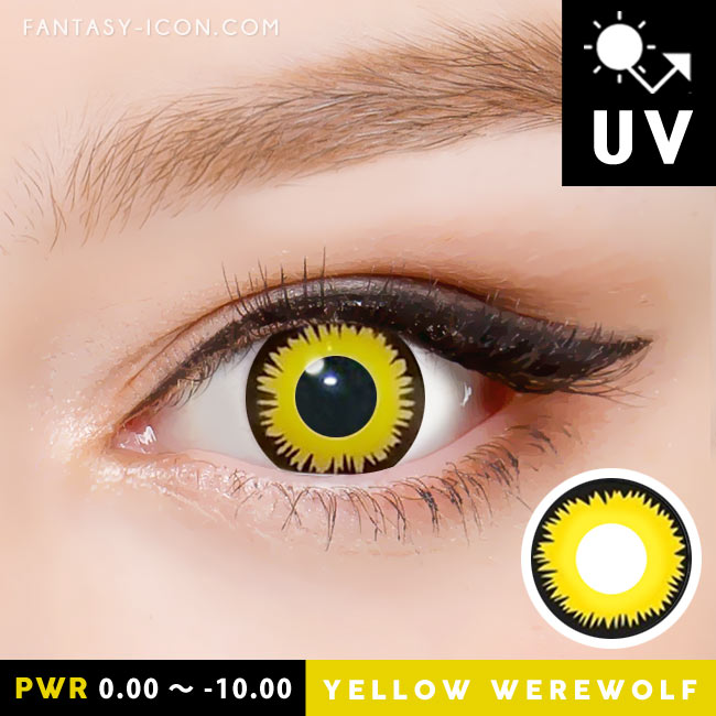 Yellow Contacts Halloween Lenses UV Blocking Prescription cosplay