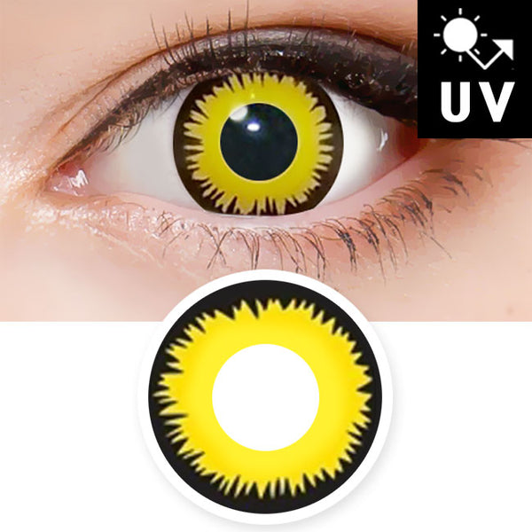 Werewolf Yellow Contacts Halloween Lenses UV Blocking Prescription cosplay lens