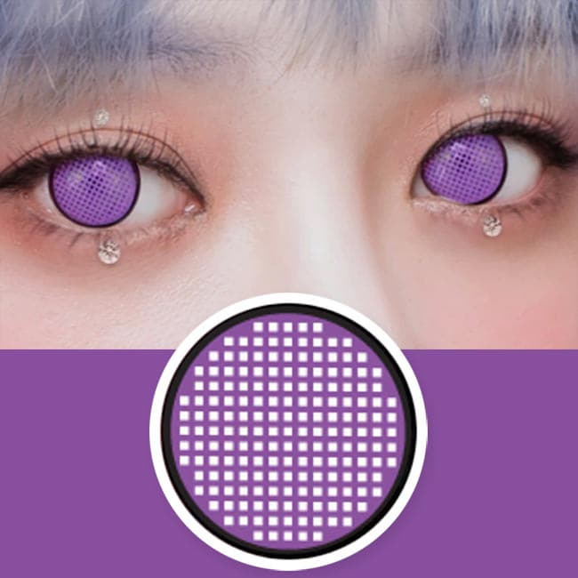 Anime Mesh Line Cosplay Violet Contacts | Halloween Demon slayer style