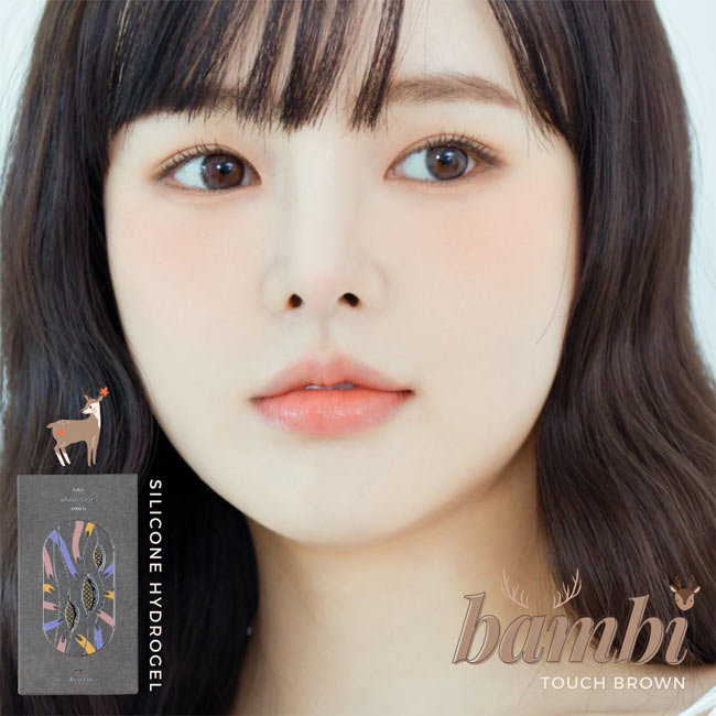 Silicone hydrogel lens bambi touch GnG brown contacts