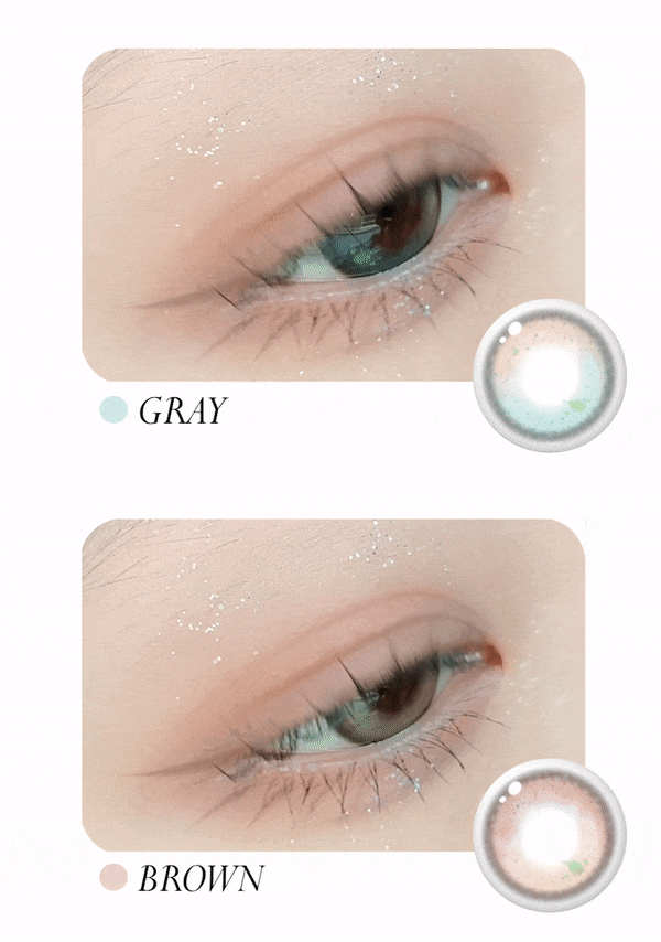 1DAY brown gray lens