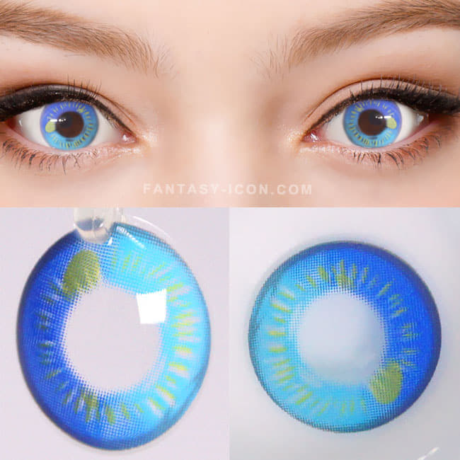 Water Drop Cosplay Blue Contacts 3
