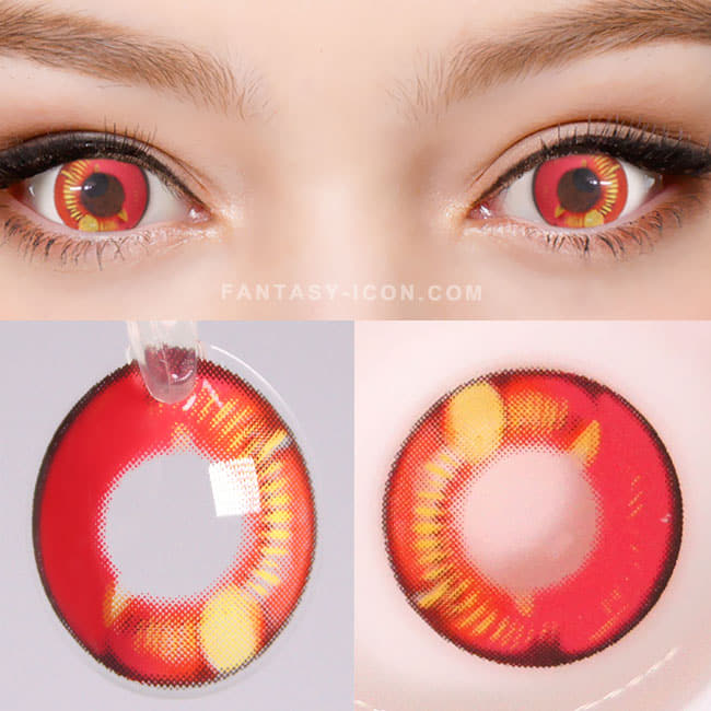 Water Drop Cosplay Pink Violet Contacts 3