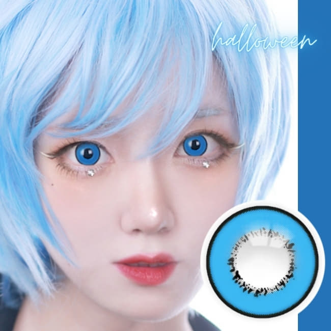 Aqua Blue Anime Halloween Costume Contacts