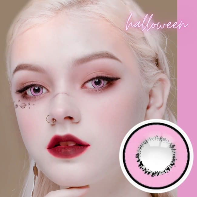 Cosplay UV Halloween Pink Contacts | Anime Lenses