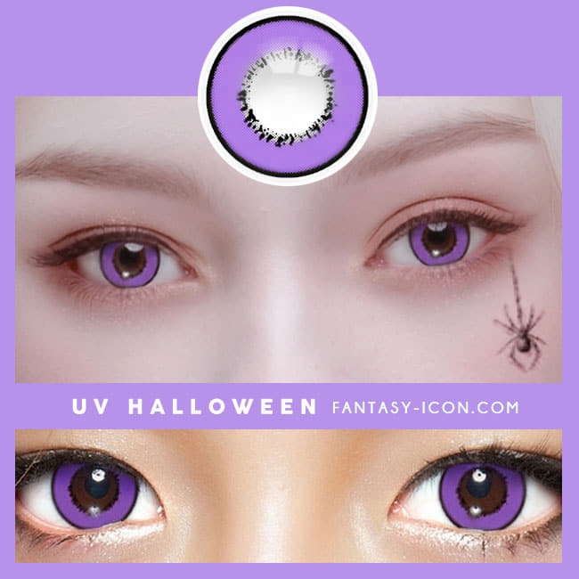 Cosplay UV Halloween Violet Contacts detail