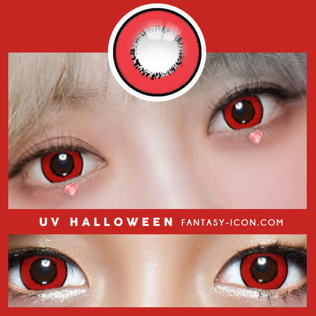 Cosplay UV Halloween Pink Contacts detail