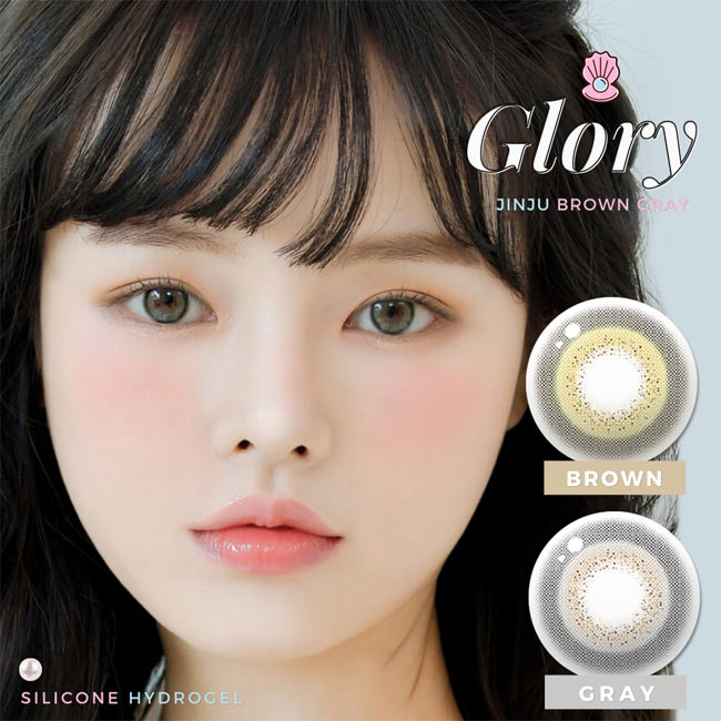1 DAY Silicone hydrogel glory jinju GNG brown, gray contacts