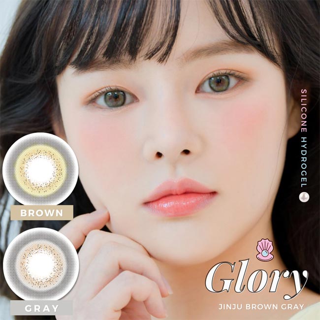 Silicone hydrogel glory jinju GNG brown, gray contacts