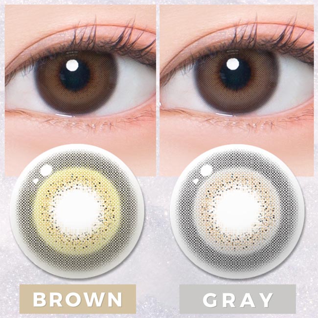 1 DAY Silicone hydrogel glory jinju GNG brown, gray contacts - 10 Lenses
