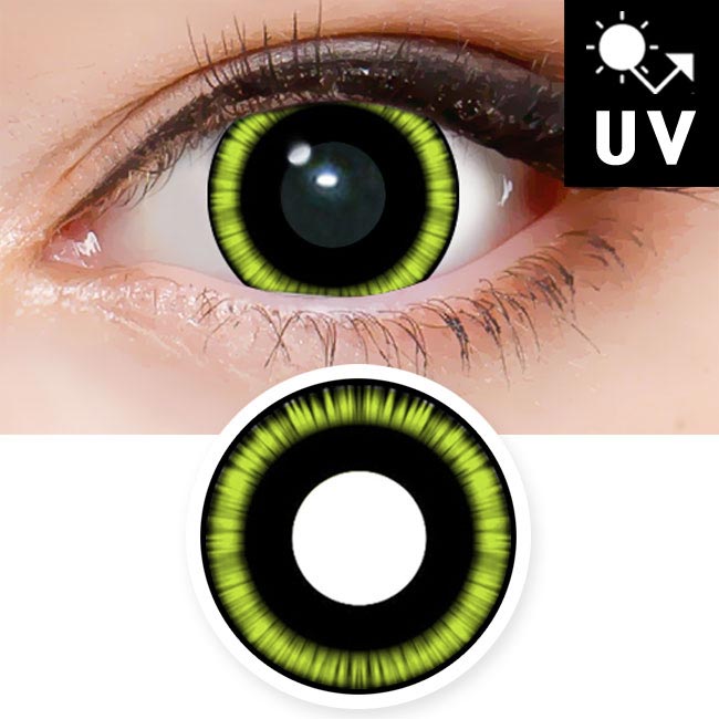 Glossy Green Halloween Contacts 