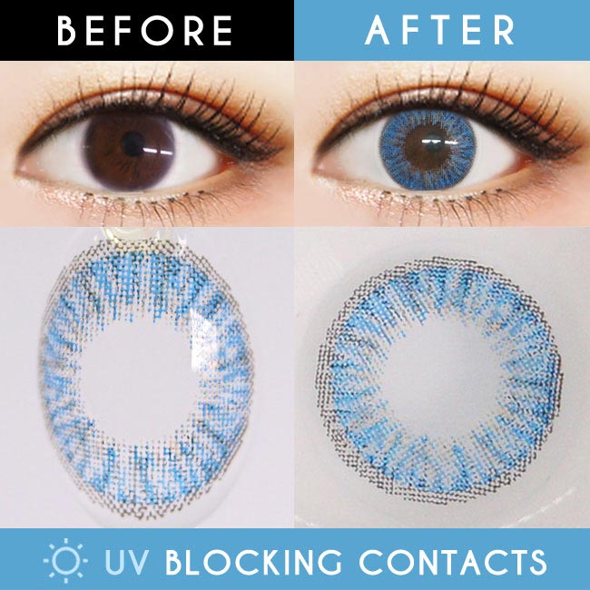 3-tone Natural Blue Contacts Glossy ardor