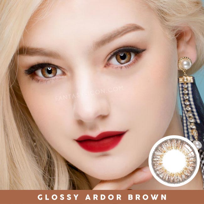 Glossy ardor brown contacts UV Blocking Contact lens
