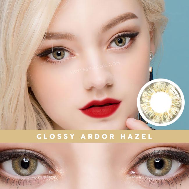 Glossy Ardor Hazel contacts 3tone UV Blocking Contact lenses