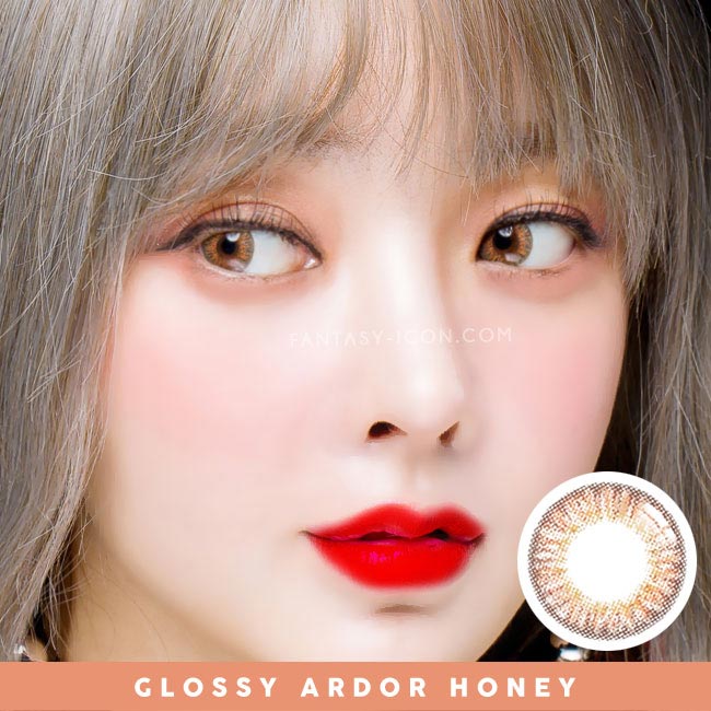 Glossy Ardor Honey contacts High definition
