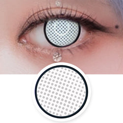 Halloween Mesh white black Contacts