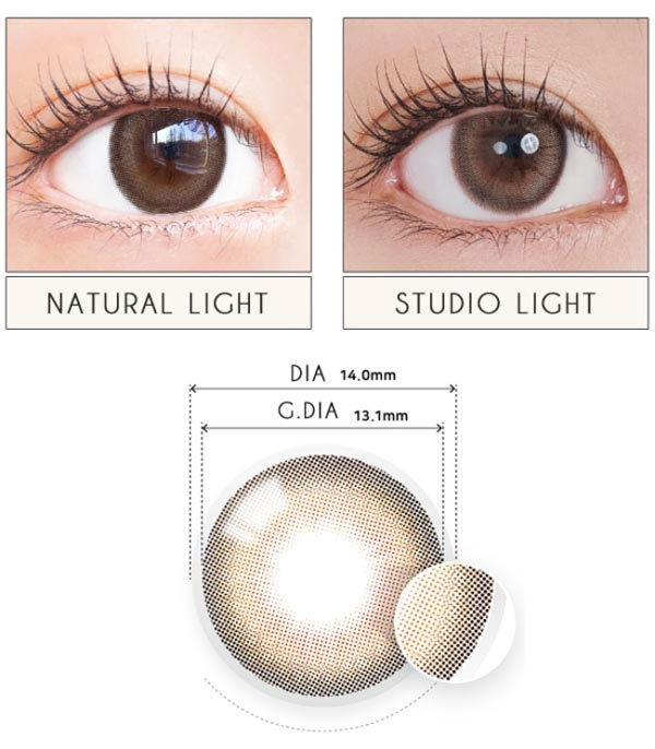 Hazel mauve brown contacts choco Natural Lens | fantasy-icon.com