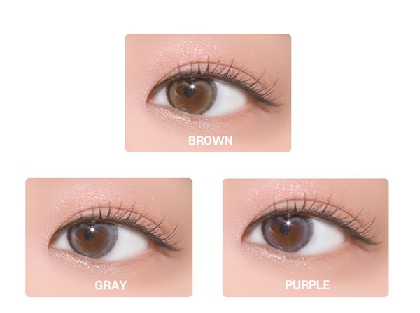 brown gray purple Silicone hydrogel Lens