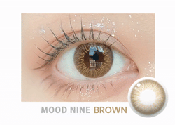 Silicone hydrogel lens mood nine GnG brown contacts